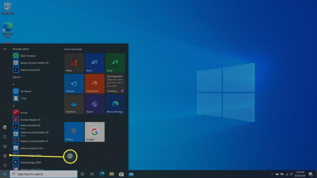 zmiana menu start windows 10 na windows 7