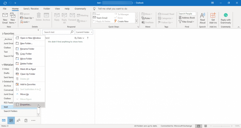 all emails not showing in sync folders in outlook 2016